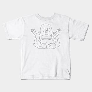 Buddha Baby - Dark on Light Kids T-Shirt